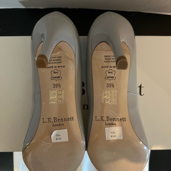 LK Bennett Grey Patent Leather Heels - Picture 5 of 7
